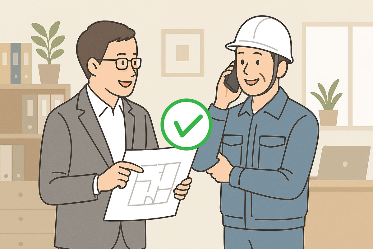 建築士と職人が社内に在籍要望が直接伝わる